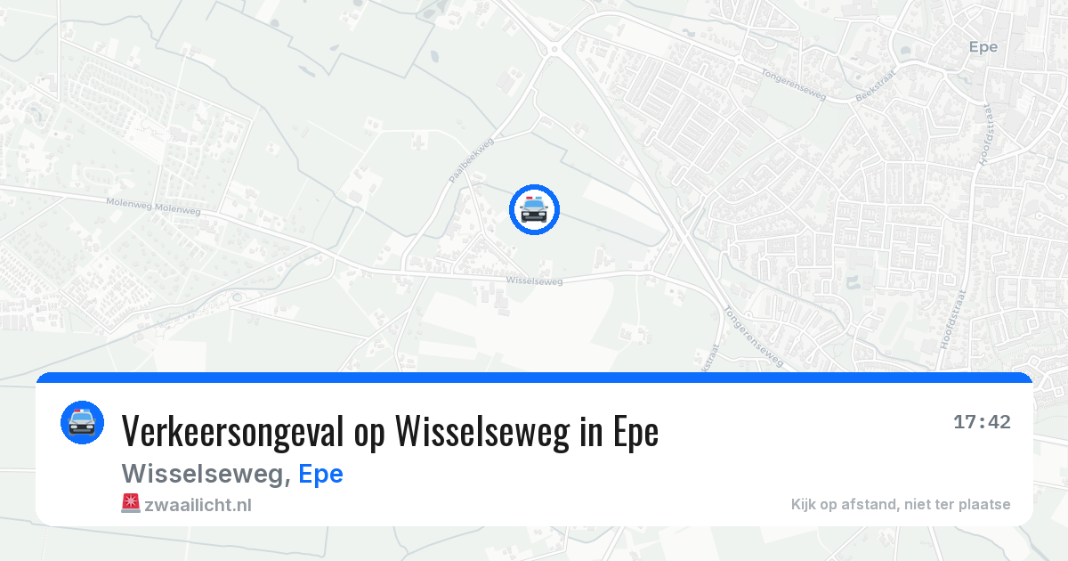 Verkeersongeval op Wisselseweg in Epe — 11 mei 2026
