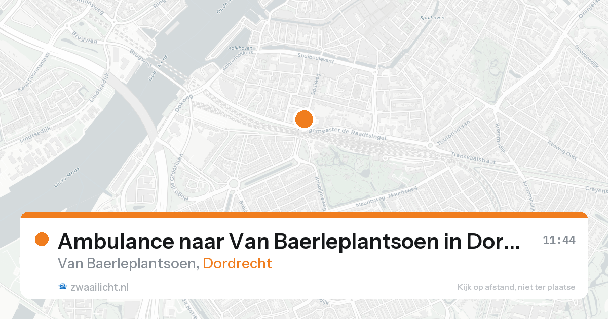 Ambulance naar Van Baerleplantsoen in Dordrecht — 17 aug 2026