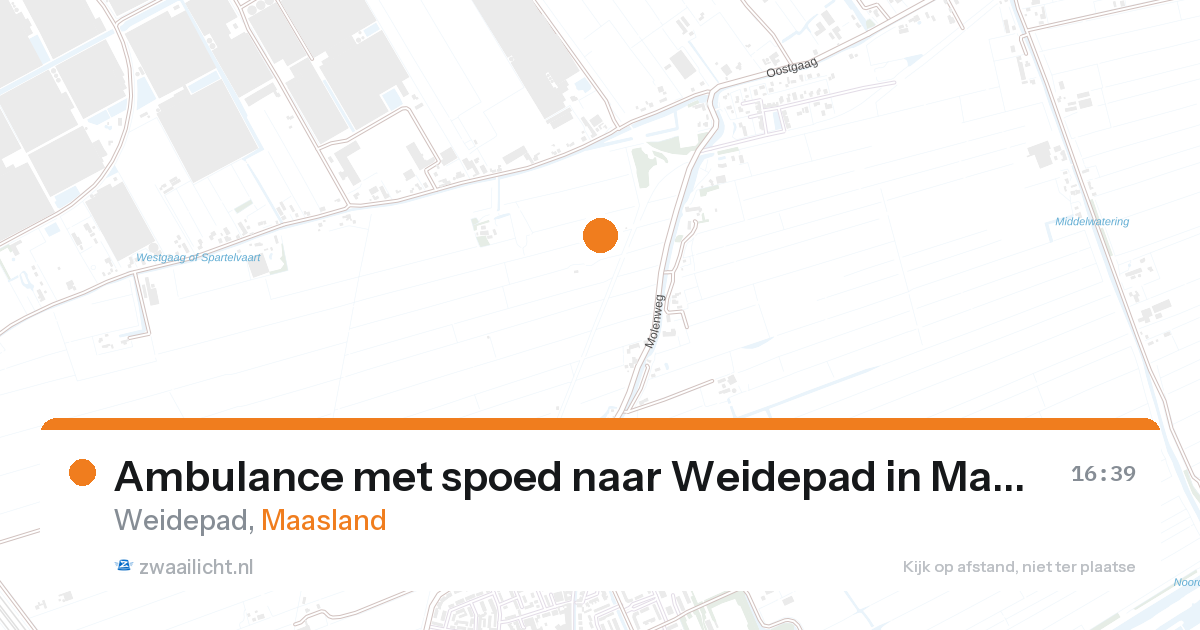 Ambulance met spoed naar Weidepad in Maasland — 27 aug 2026