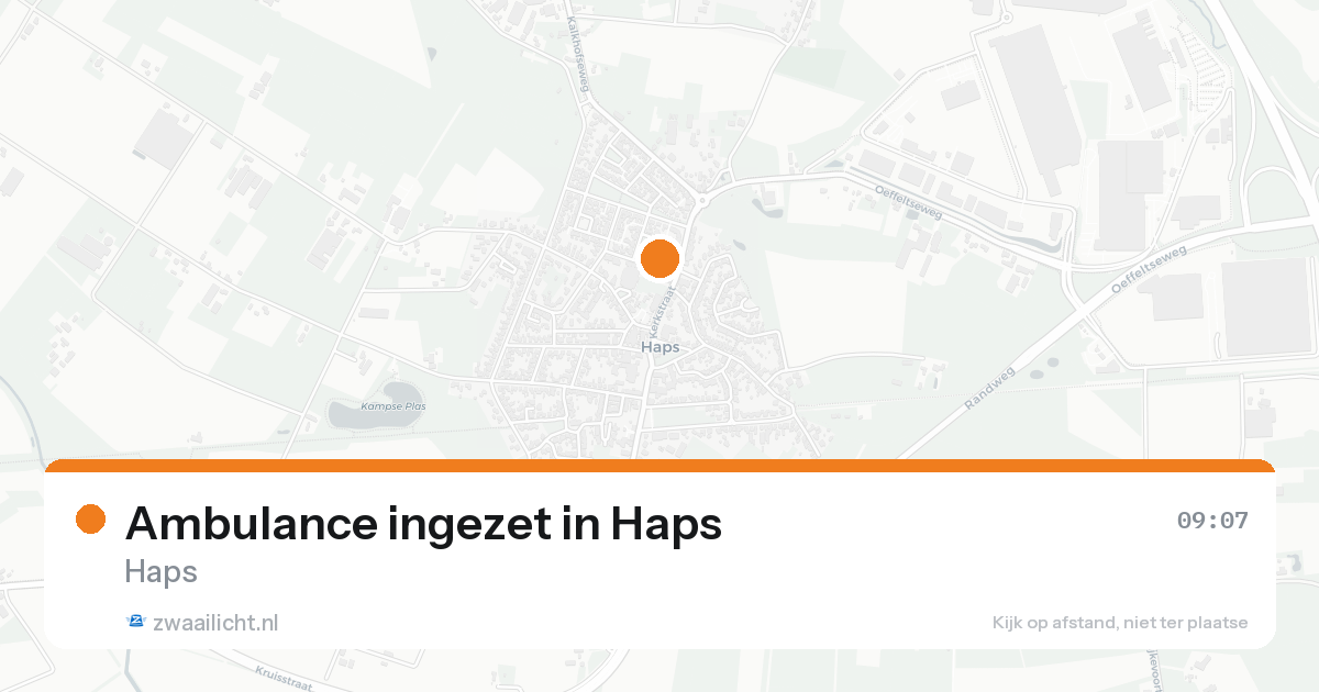 Ambulance ingezet in Haps — 8 feb 2026