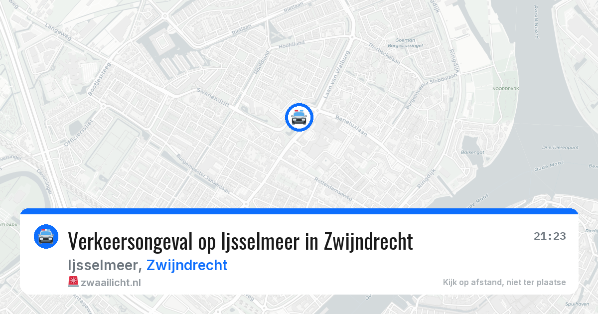 Verkeersongeval op Ijsselmeer in Zwijndrecht — 9 apr 2026