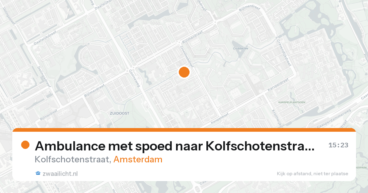 Ambulance met spoed naar Kolfschotenstraat in Amsterdam — 7 feb 2026