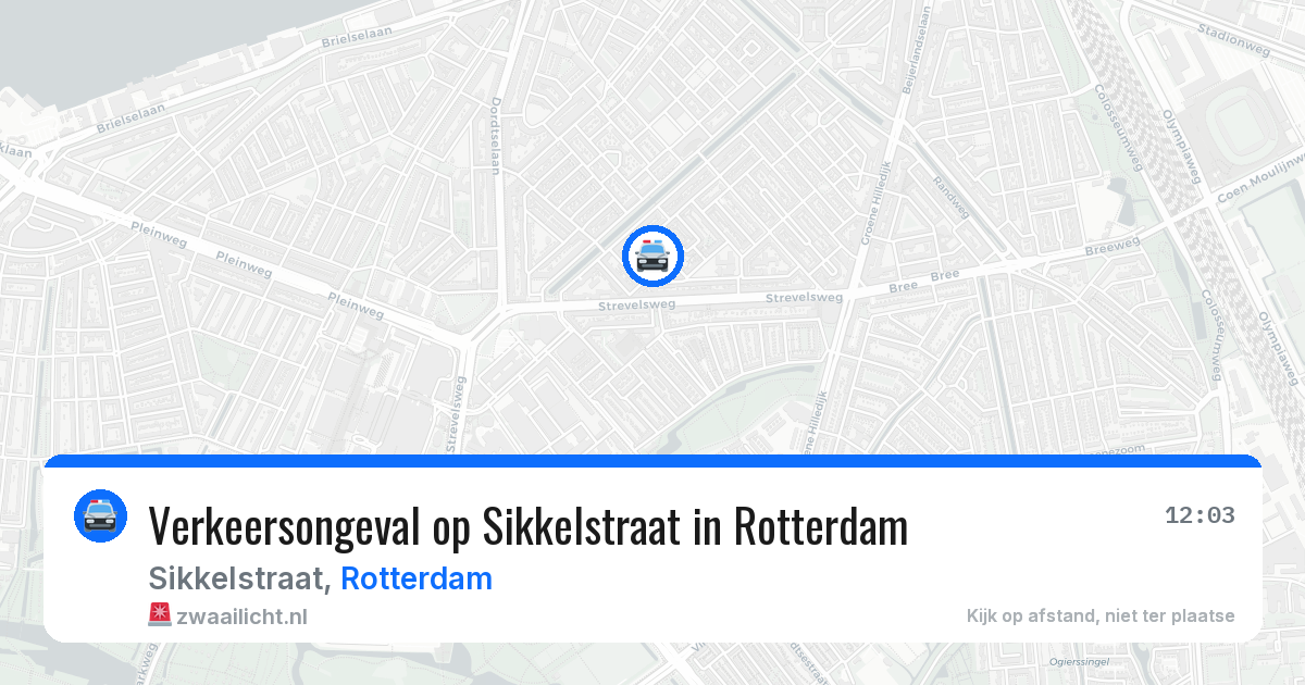 Verkeersongeval op Sikkelstraat in Rotterdam — 1 jun 2026