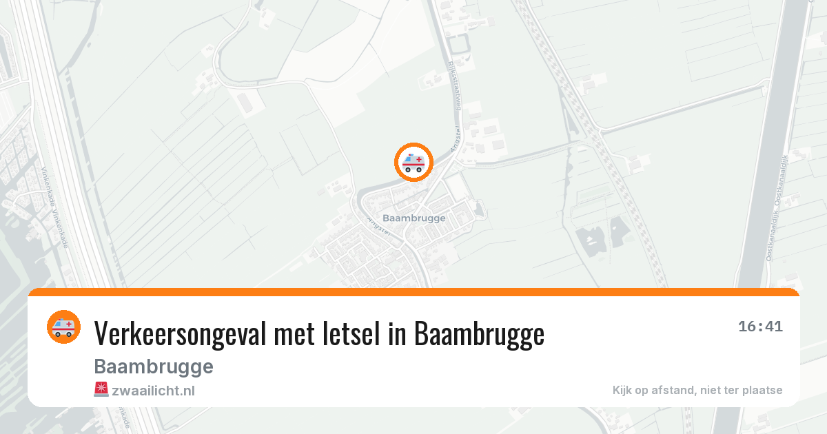 Verkeersongeval met letsel in Baambrugge — 31 mrt 2026