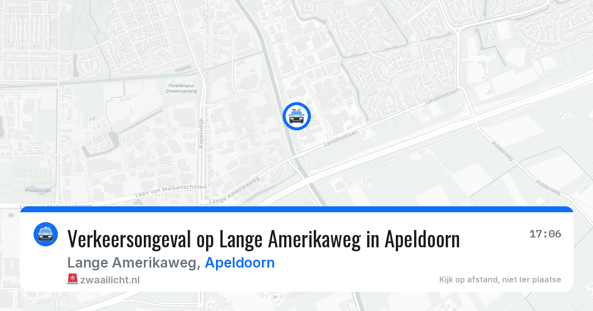 Verkeersongeval op Lange Amerikaweg in Apeldoorn — 25 jun 2026