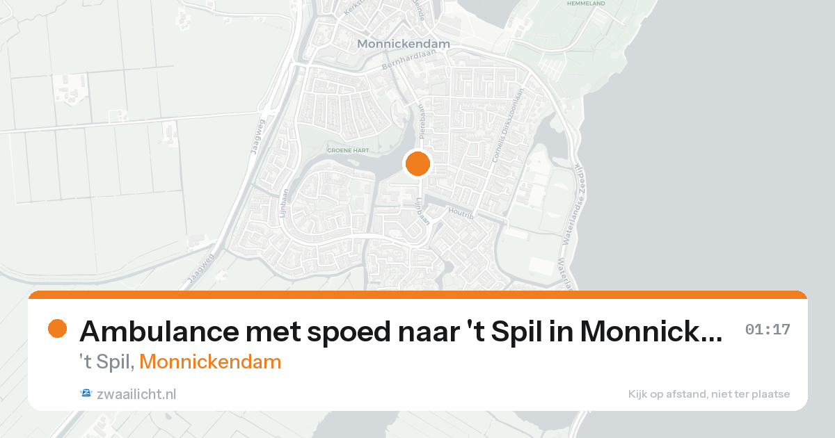 Ambulance met spoed naar 't Spil in Monnickendam — 20 mei 2026