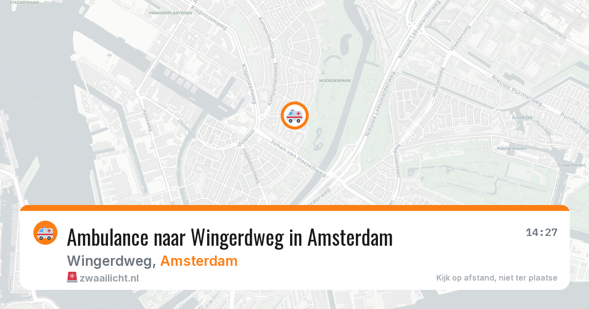 Ambulance naar Wingerdweg in Amsterdam — 26 jun 2026