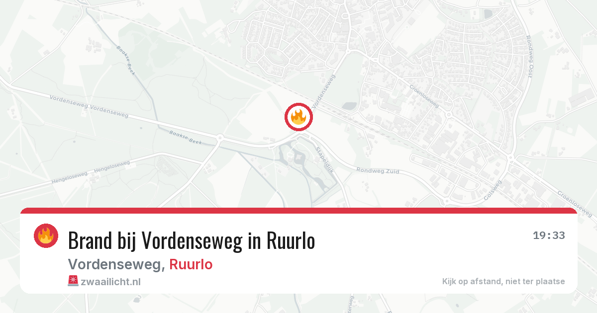 Brand bij Vordenseweg in Ruurlo — 29 mei 2026