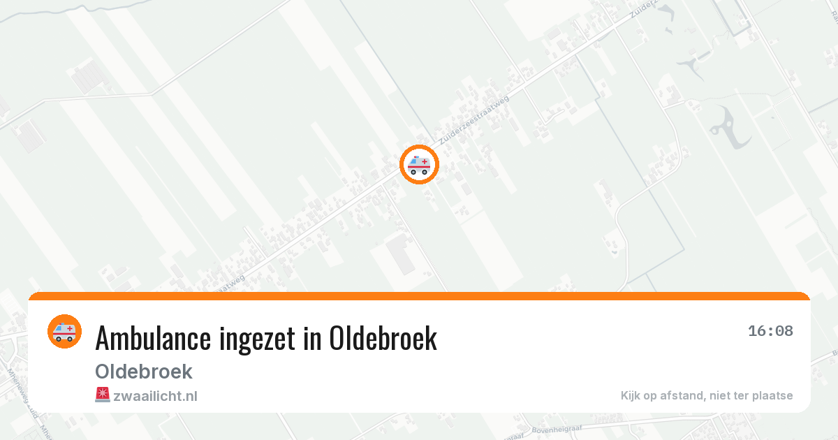 Ambulance ingezet in Oldebroek — 13 aug 2026