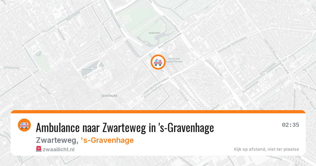 Ambulance naar Zwarteweg in 's-Gravenhage — 25 mei 2026