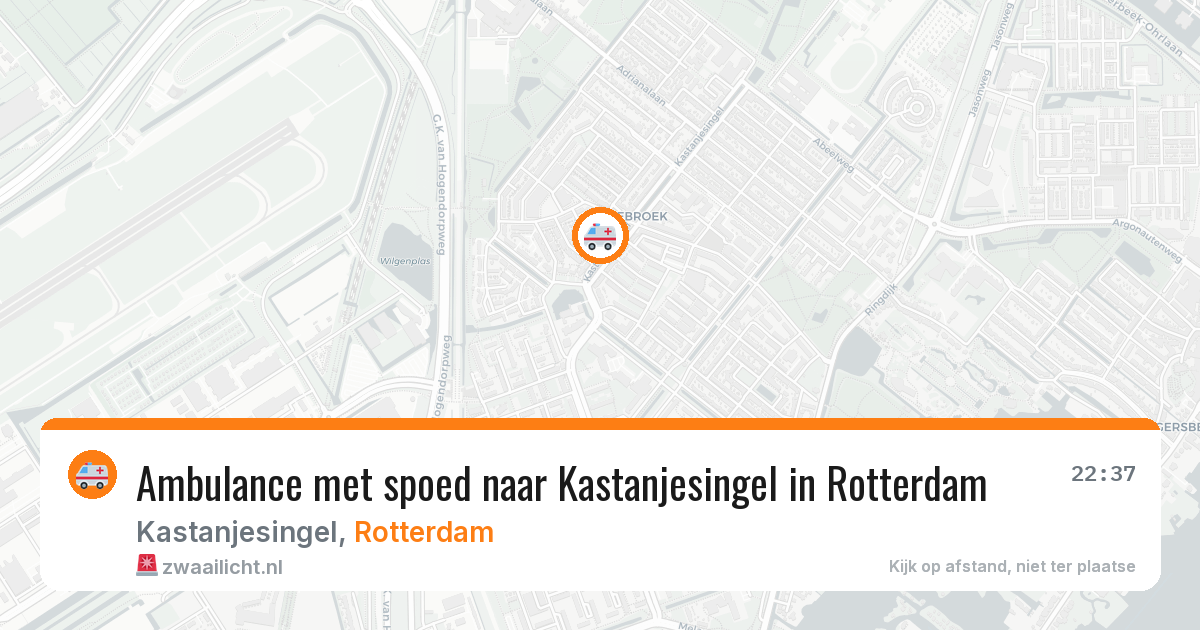 Ambulance met spoed naar Kastanjesingel in Rotterdam — 26 jun 2026