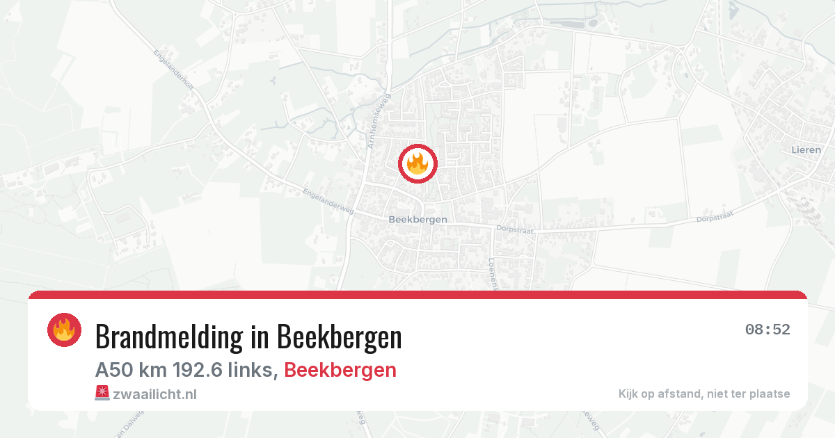 Brandmelding in Beekbergen — 8 mei 2026