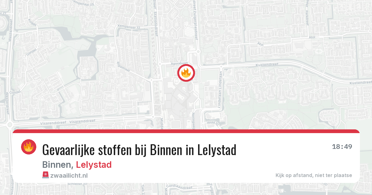 Gevaarlijke stoffen bij Binnen in Lelystad — 13 jun 2026