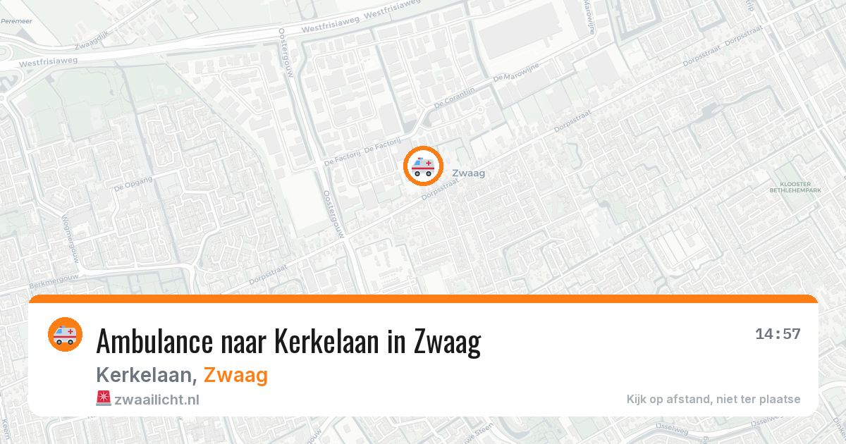 Ambulance naar Kerkelaan in Zwaag — 30 mei 2026