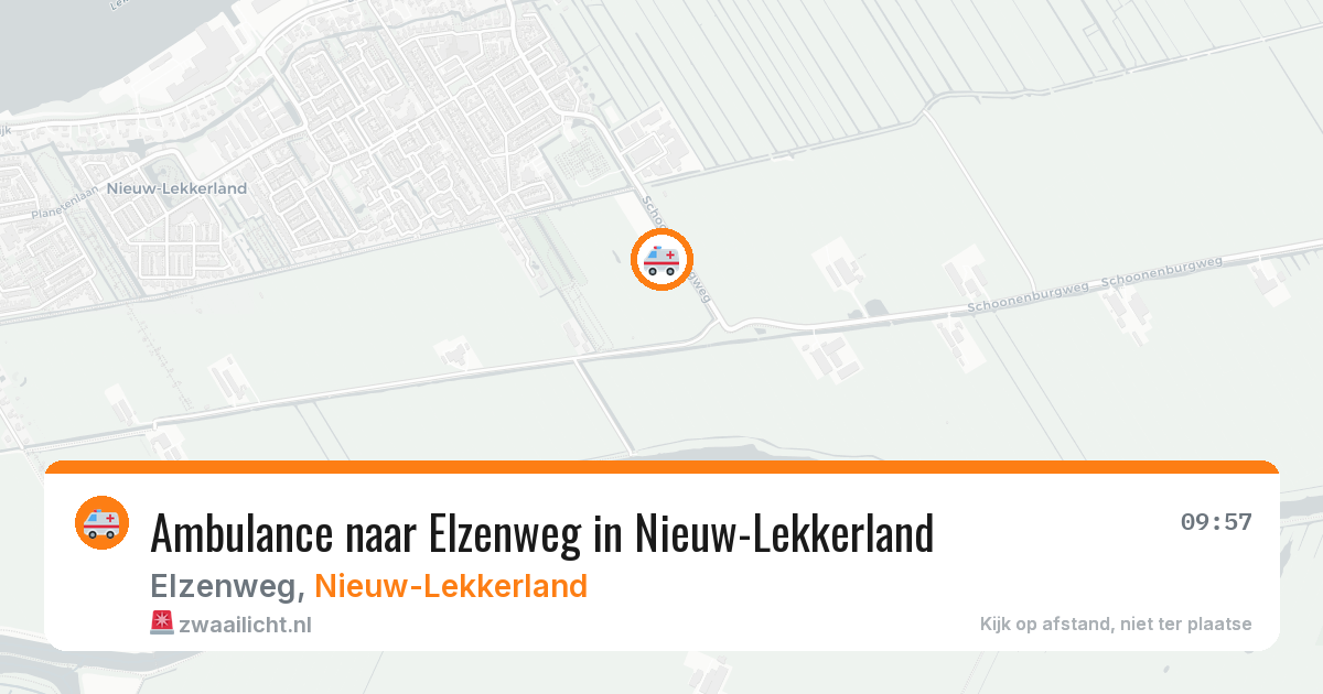 Ambulance naar Elzenweg in Nieuw-Lekkerland — 24 mrt 2026
