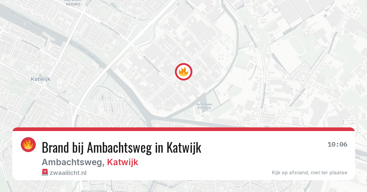 Brand bij Ambachtsweg in Katwijk — 17 mrt 2026