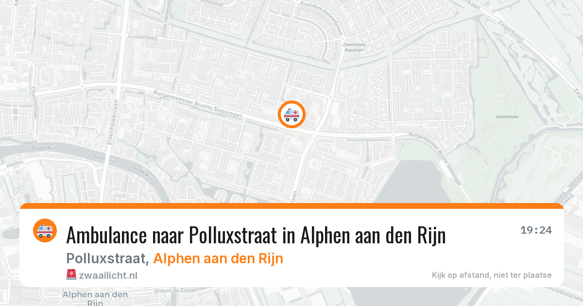 Ambulance naar Polluxstraat in Alphen aan den Rijn — 5 jun 2026