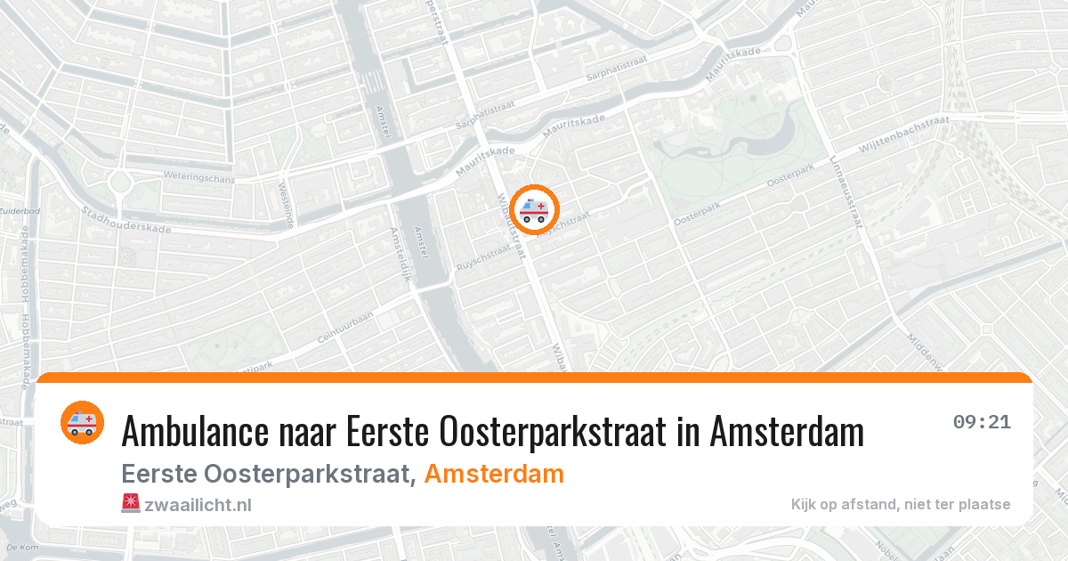 Ambulance naar Eerste Oosterparkstraat in Amsterdam — 31 mrt 2026