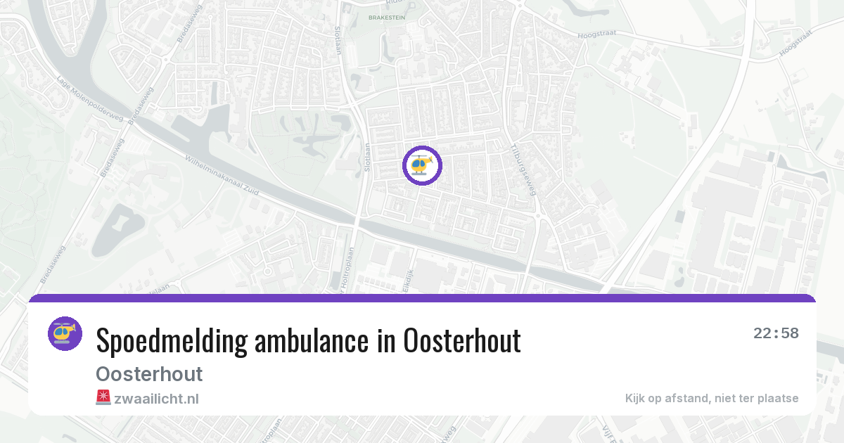 Spoedmelding ambulance in Oosterhout — 18 jul 2026