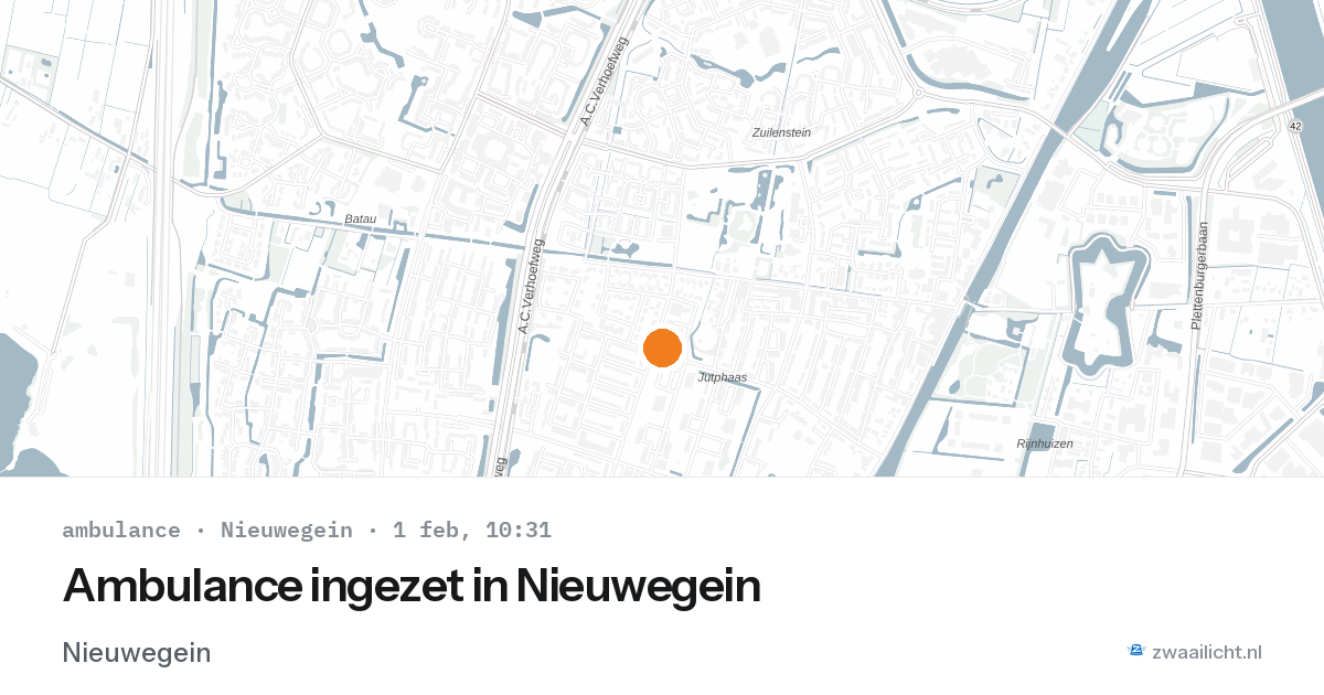 Ambulance ingezet in Nieuwegein — 1 feb 2026