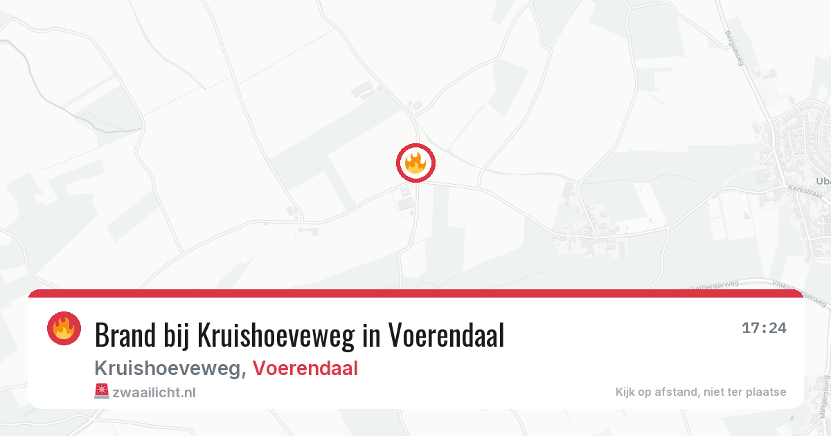Brand bij Kruishoeveweg in Voerendaal — 10 aug 2026