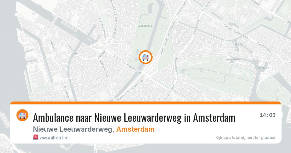 Ambulance naar Nieuwe Leeuwarderweg in Amsterdam — 28 mrt 2026