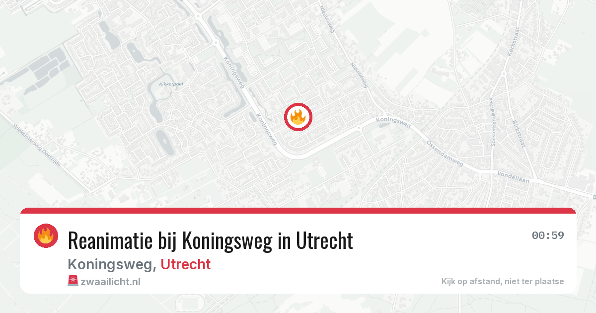 Reanimatie bij Koningsweg in Utrecht — 6 mrt 2026