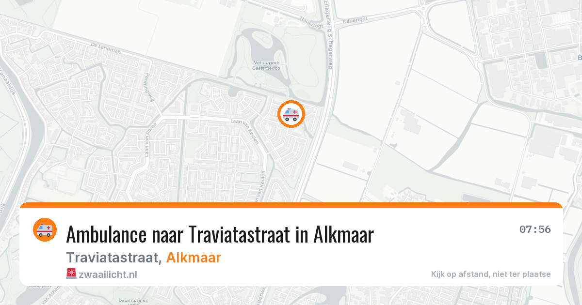 Ambulance naar Traviatastraat in Alkmaar — 19 jul 2026