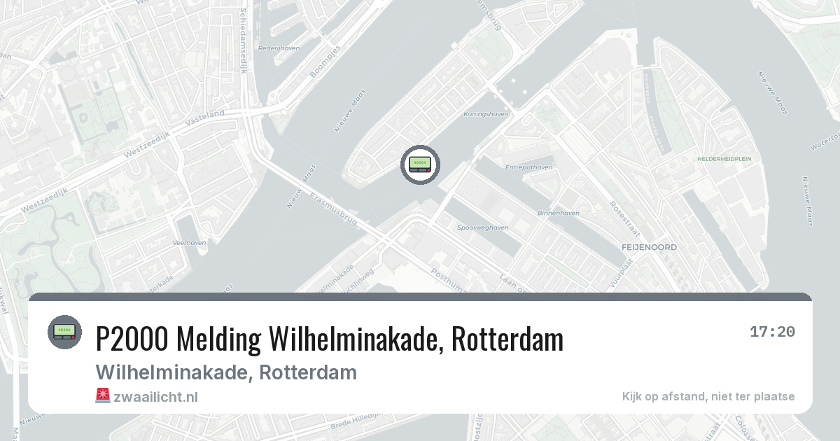 P2000 Melding Wilhelminakade, Rotterdam — 19 feb 2026
