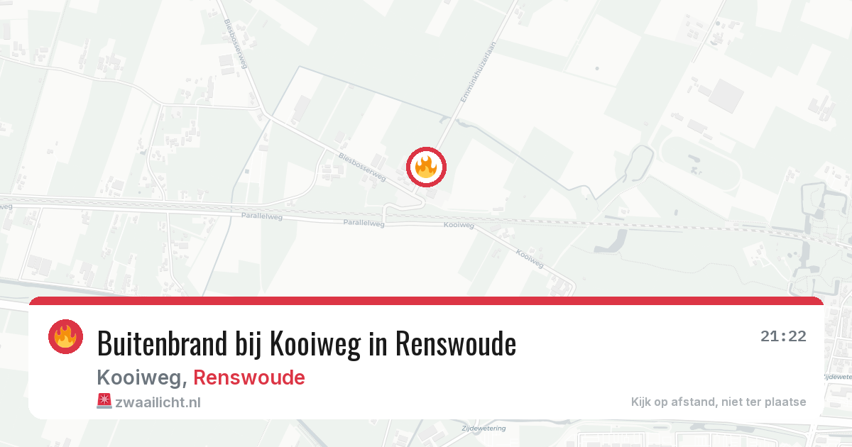 Buitenbrand bij Kooiweg in Renswoude — 27 jul 2026
