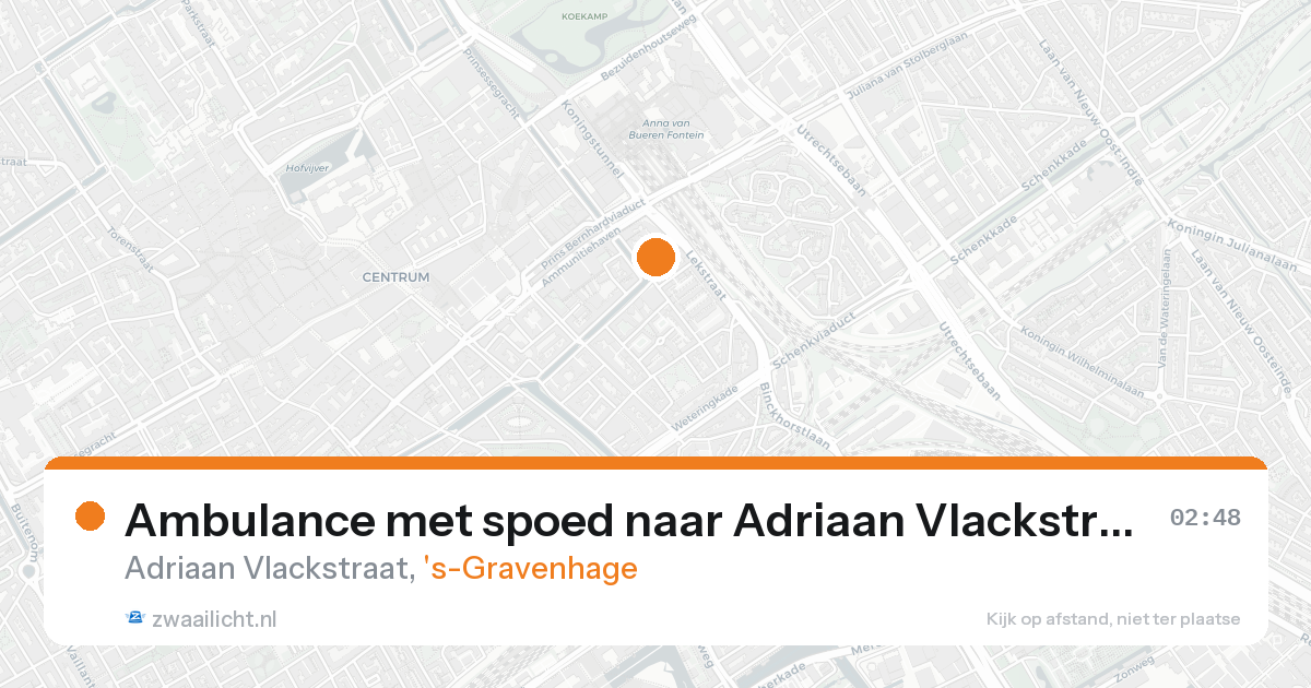 Ambulance met spoed naar Adriaan Vlackstraat in 's-Gravenhage — 25 aug 2026