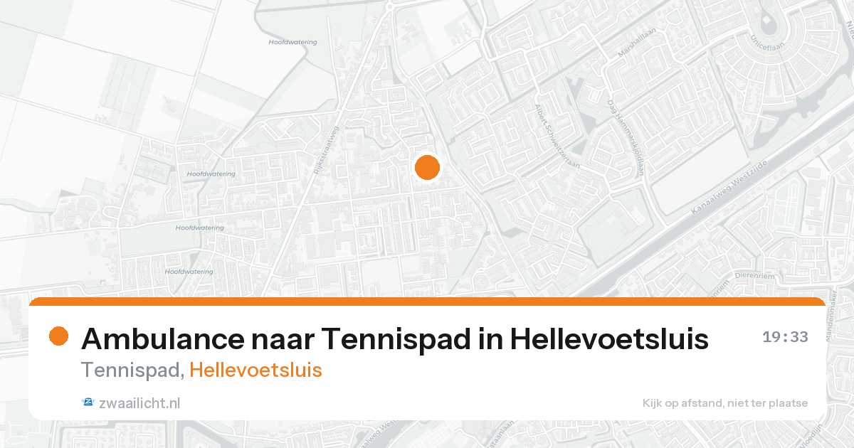 Ambulance naar Tennispad in Hellevoetsluis — 18 aug 2026