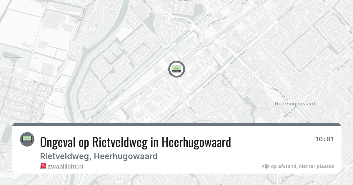 Ongeval op Rietveldweg in Heerhugowaard — 4 mrt 2026