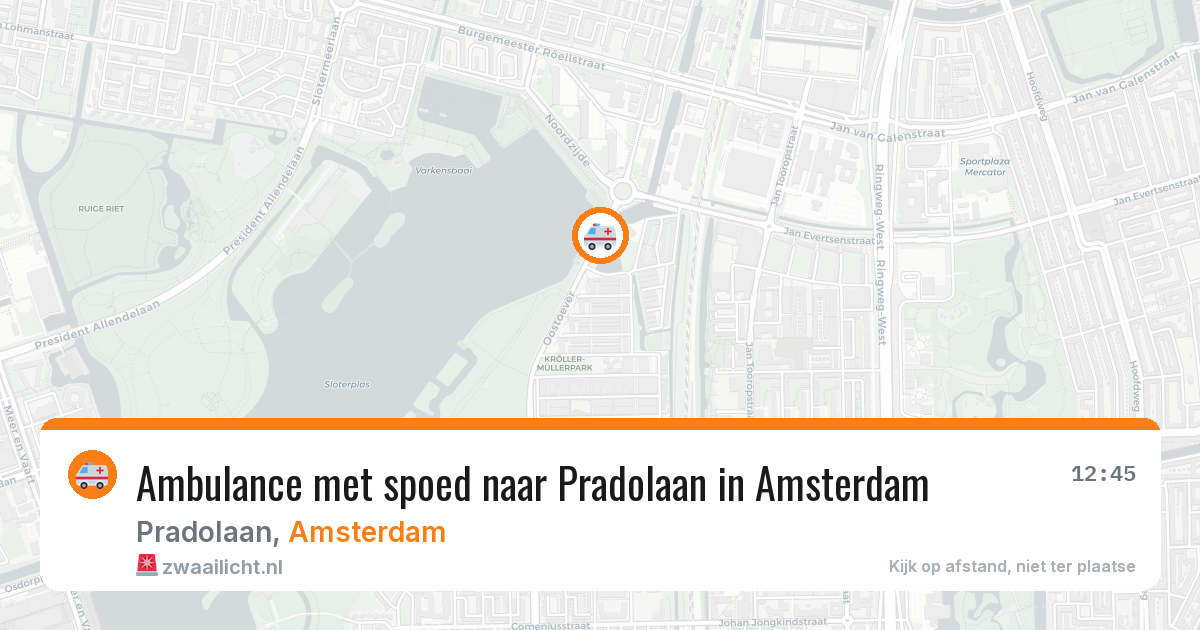Ambulance met spoed naar Pradolaan in Amsterdam — 27 mei 2026