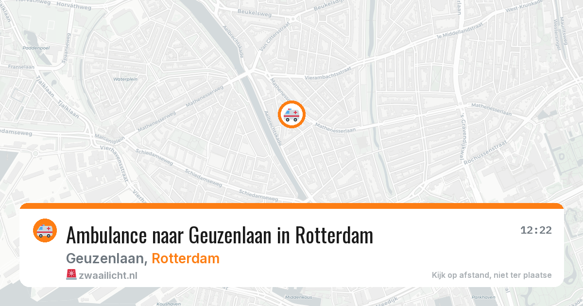 Ambulance naar Geuzenlaan in Rotterdam — 14 aug 2026