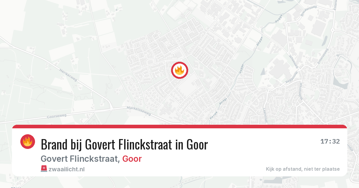 Brand bij Govert Flinckstraat in Goor — 31 mei 2026