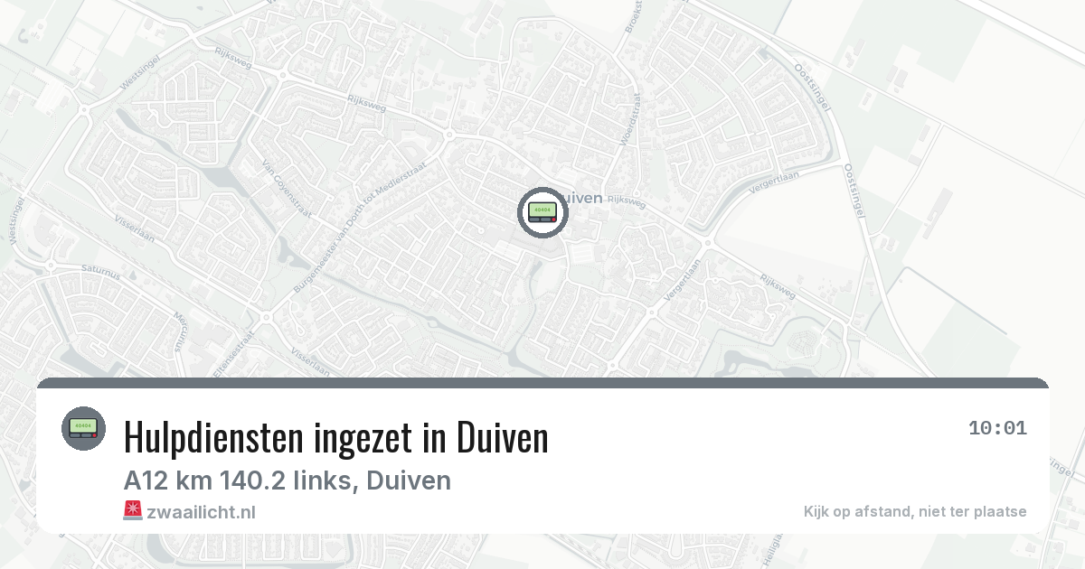 Hulpdiensten ingezet in Duiven — 27 jun 2026 | 🚨 Zwaailicht.nl