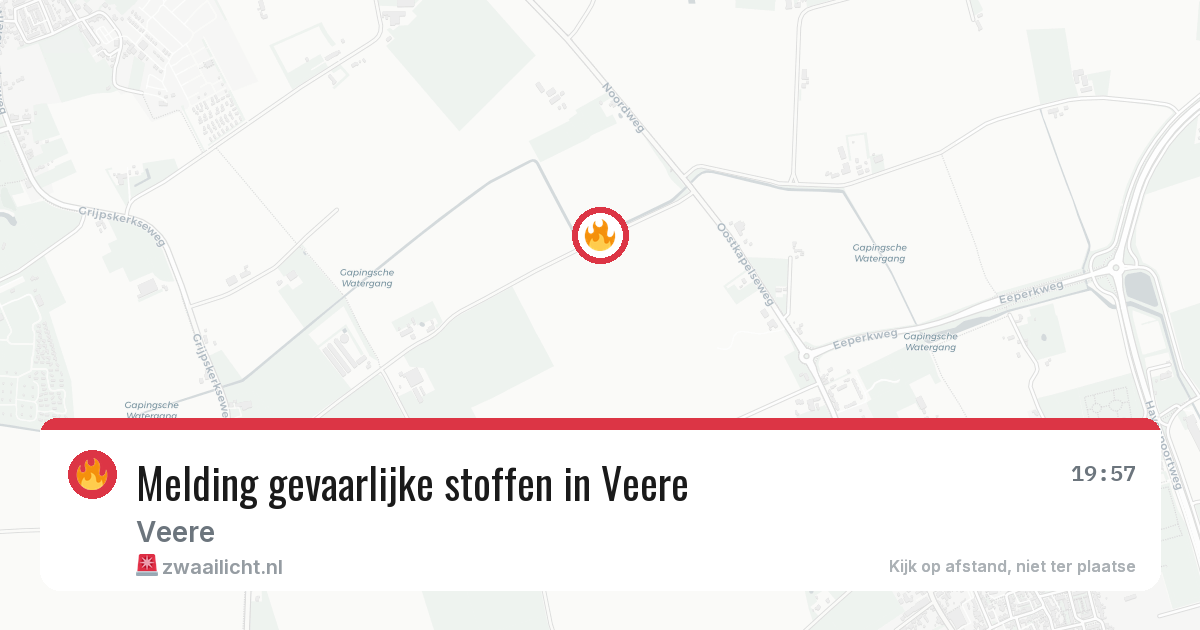 Melding gevaarlijke stoffen in Veere — 9 apr 2026