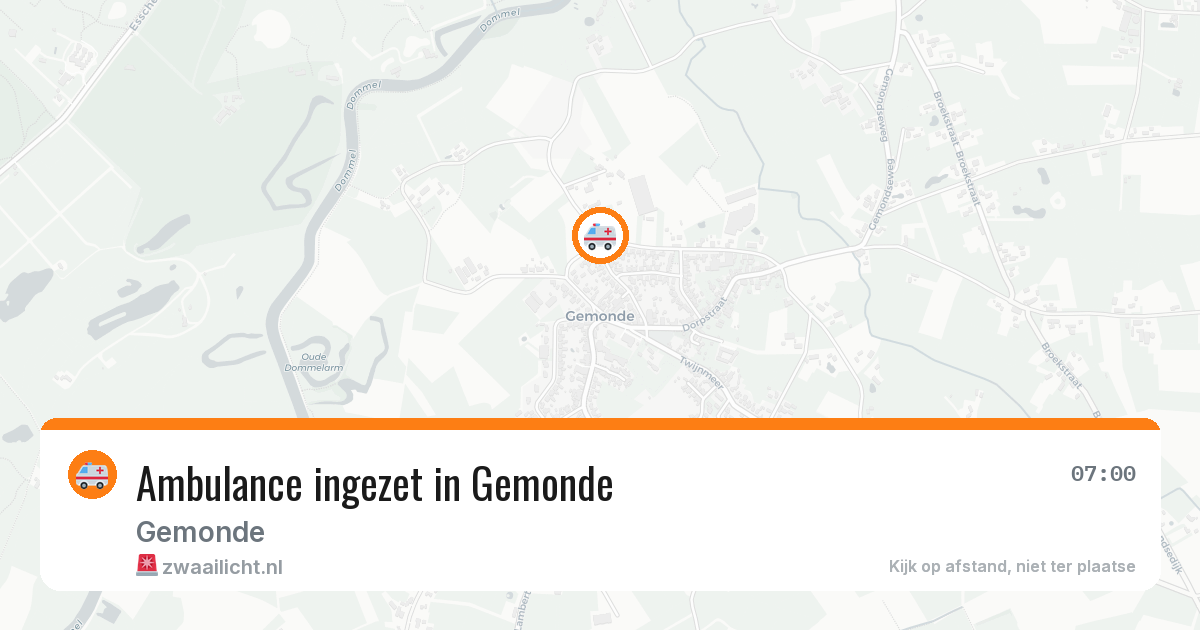 Ambulance ingezet in Gemonde — 1 aug 2026