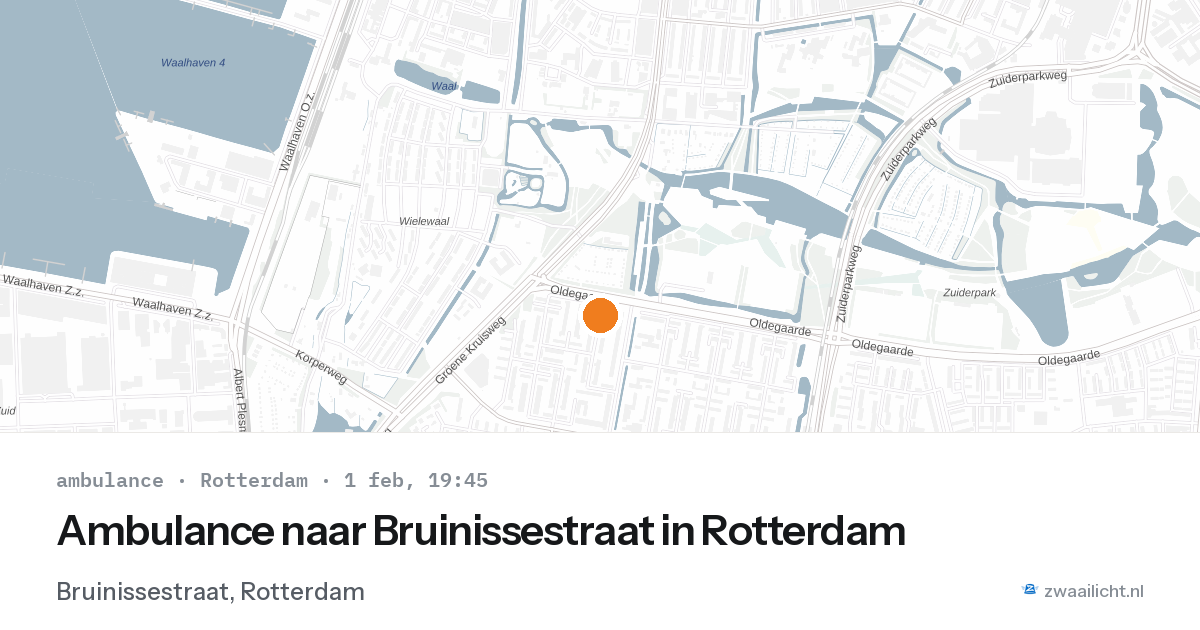 Ambulance naar Bruinissestraat in Rotterdam — 1 feb 2026