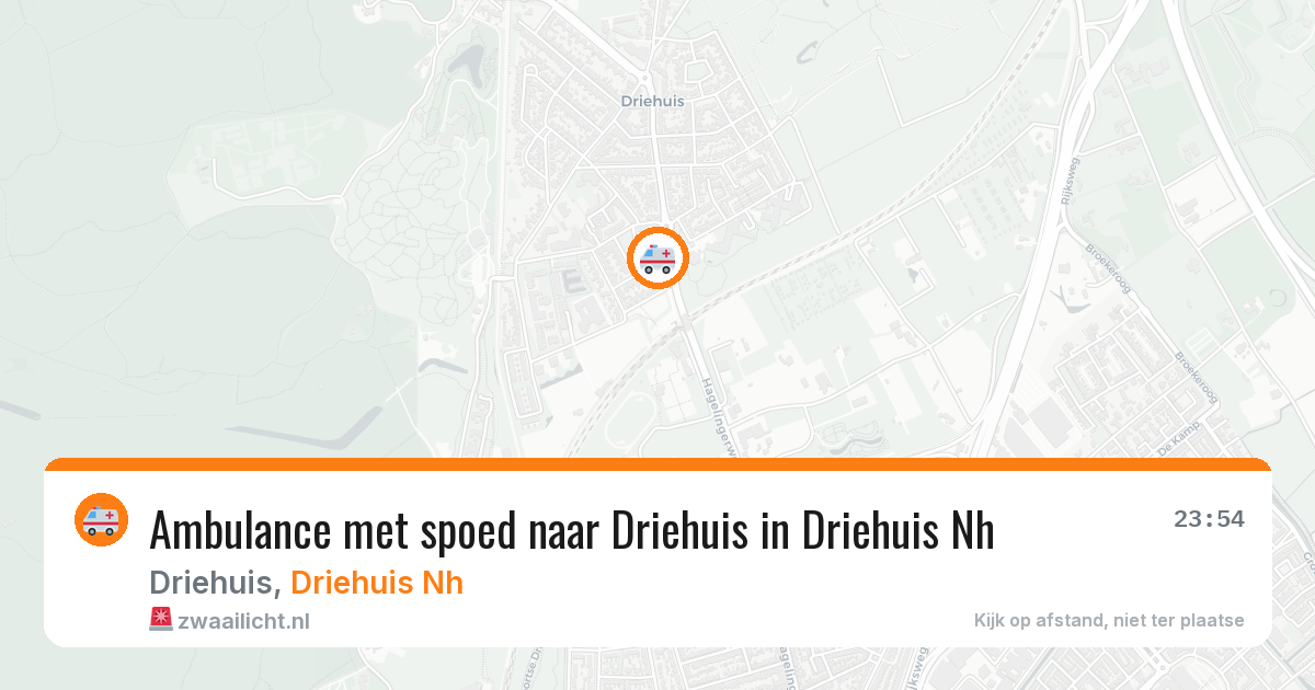 Ambulance met spoed naar Driehuis in Driehuis Nh — 19 jun 2026
