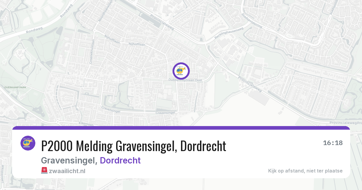 P2000 Melding Gravensingel, Dordrecht — 8 feb 2026