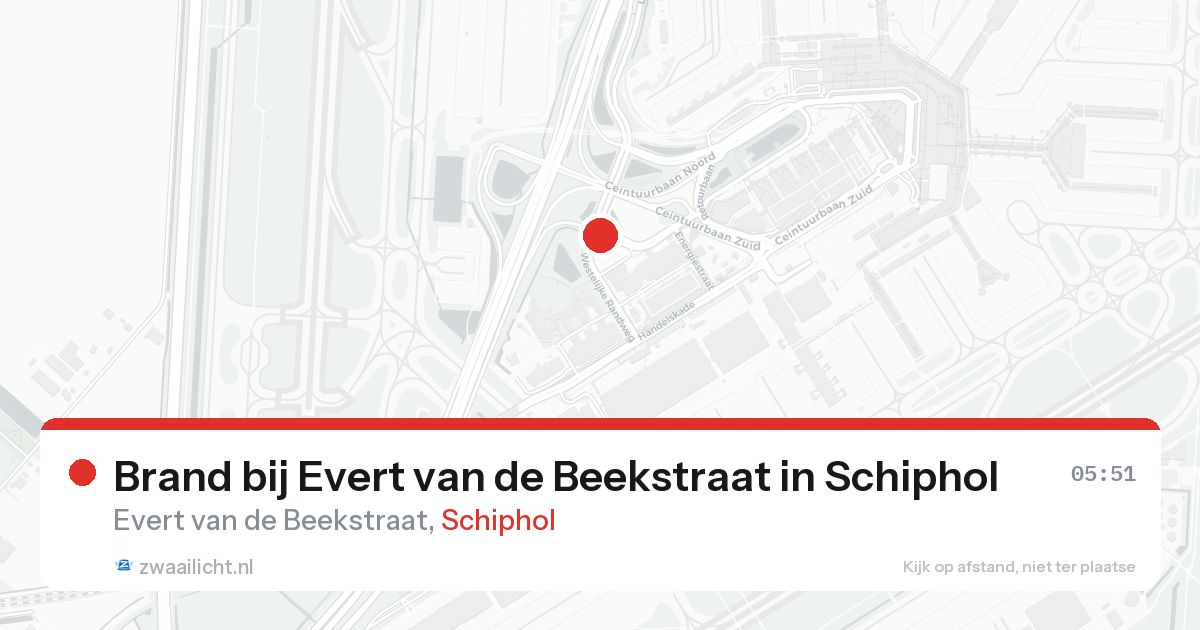 Brand bij Evert van de Beekstraat in Schiphol — 24 aug 2026