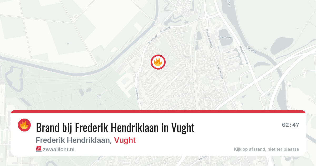 Brand bij Frederik Hendriklaan in Vught — 31 jul 2026