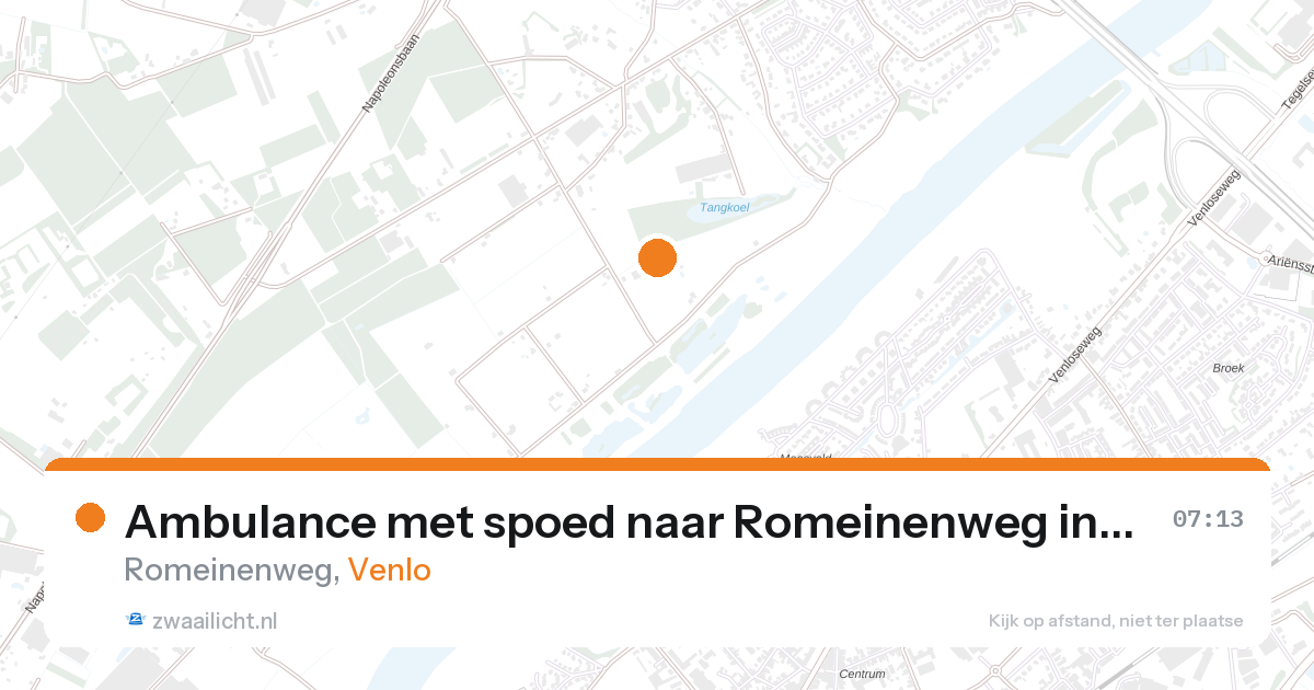 Ambulance met spoed naar Romeinenweg in Venlo — 10 aug 2026