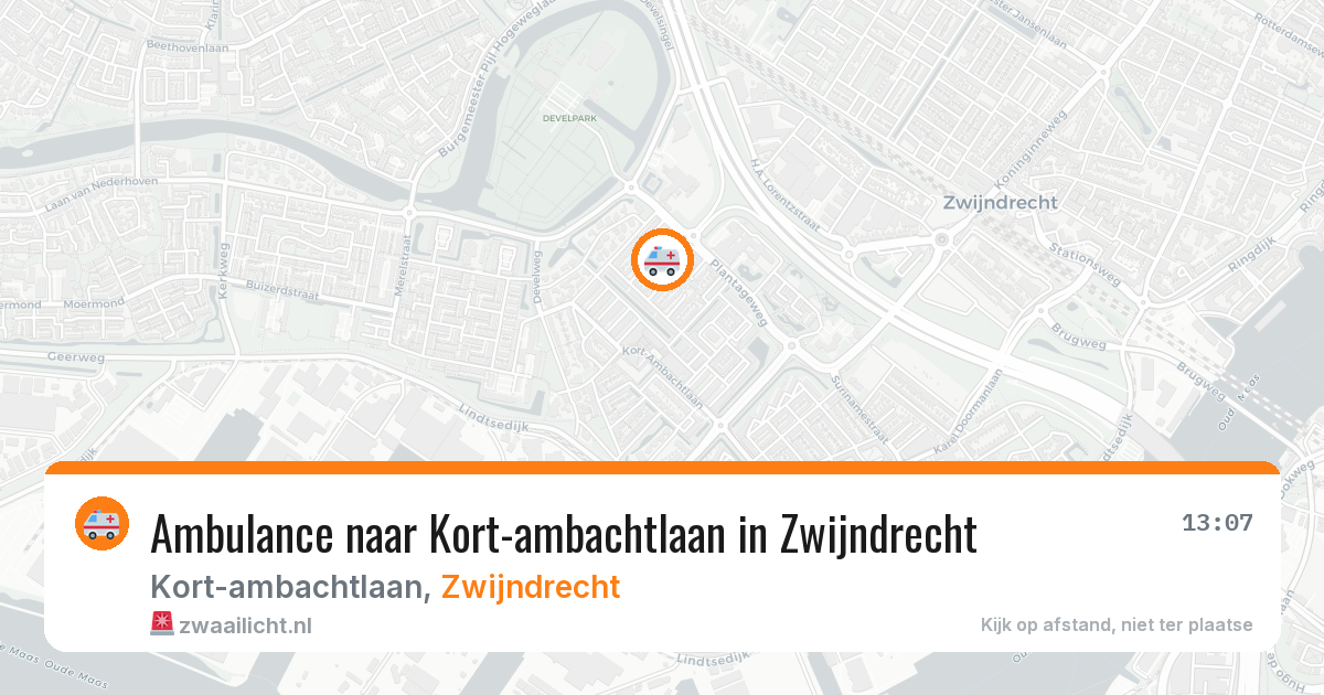 Ambulance naar Kort-ambachtlaan in Zwijndrecht — 3 jul 2026