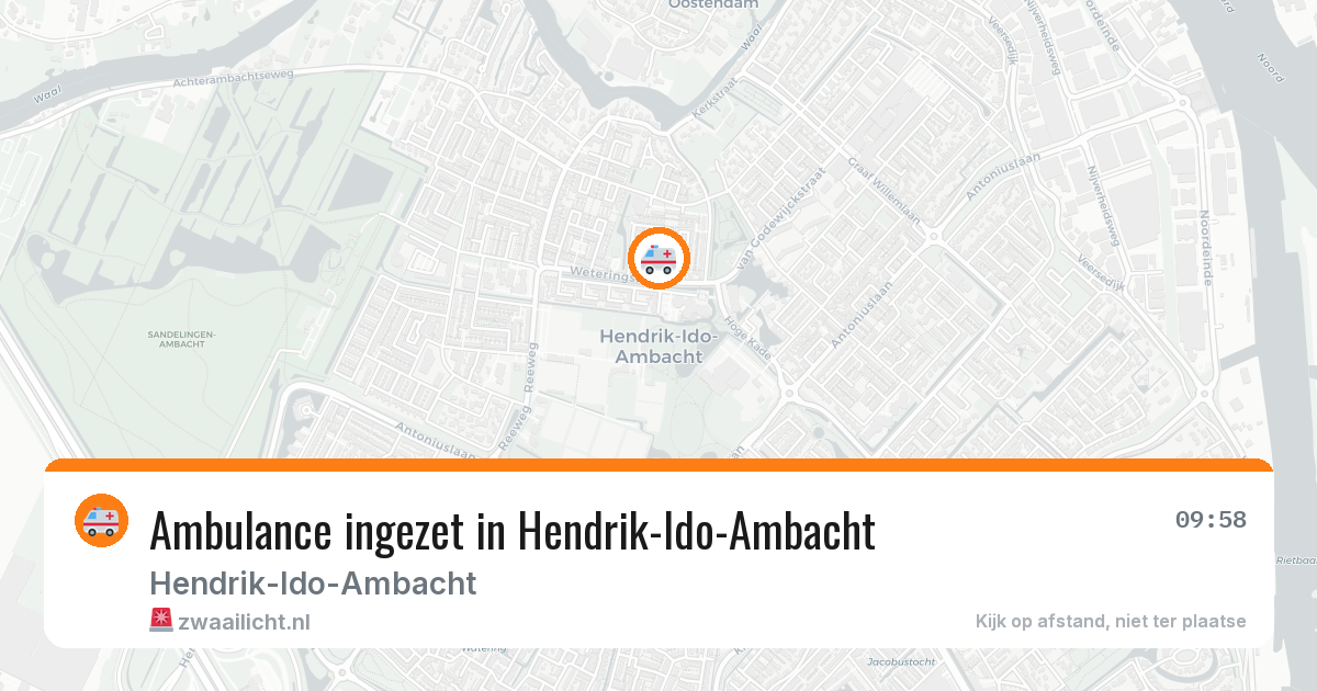 Ambulance ingezet in Hendrik-Ido-Ambacht — 10 jul 2026