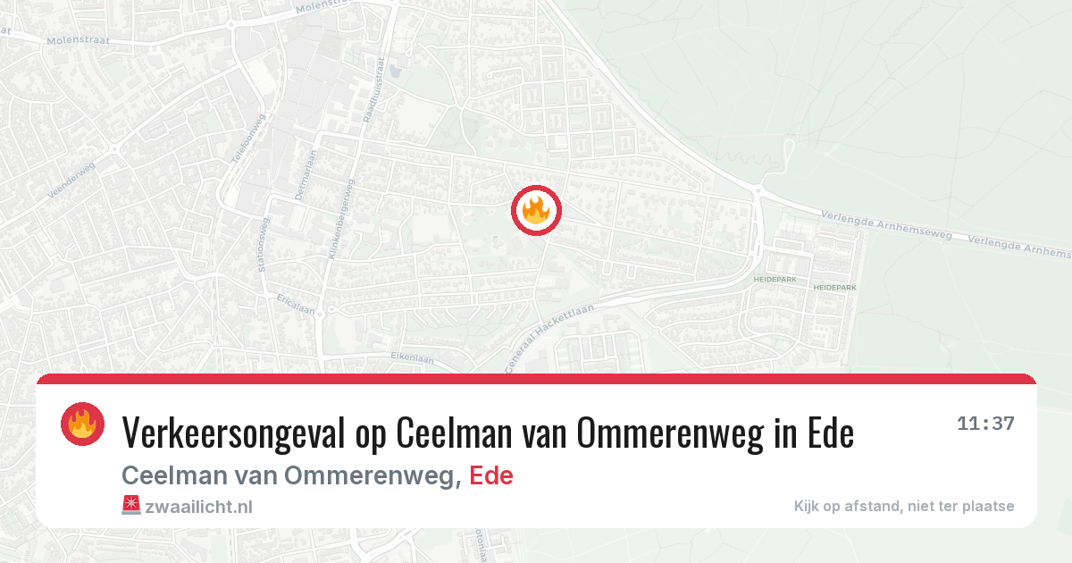 Verkeersongeval op Ceelman van Ommerenweg in Ede — 2 aug 2026
