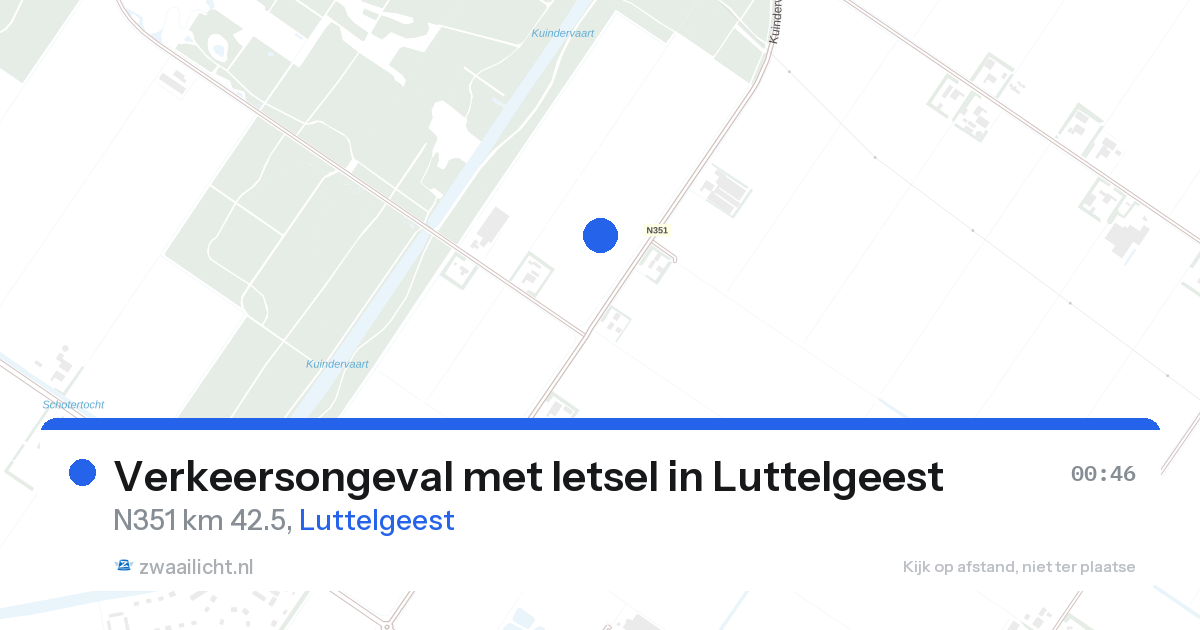Verkeersongeval met letsel in Luttelgeest — 15 aug 2026