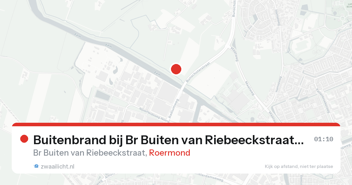 Buitenbrand bij Br Buiten van Riebeeckstraat in Roermond — 8 feb 2026